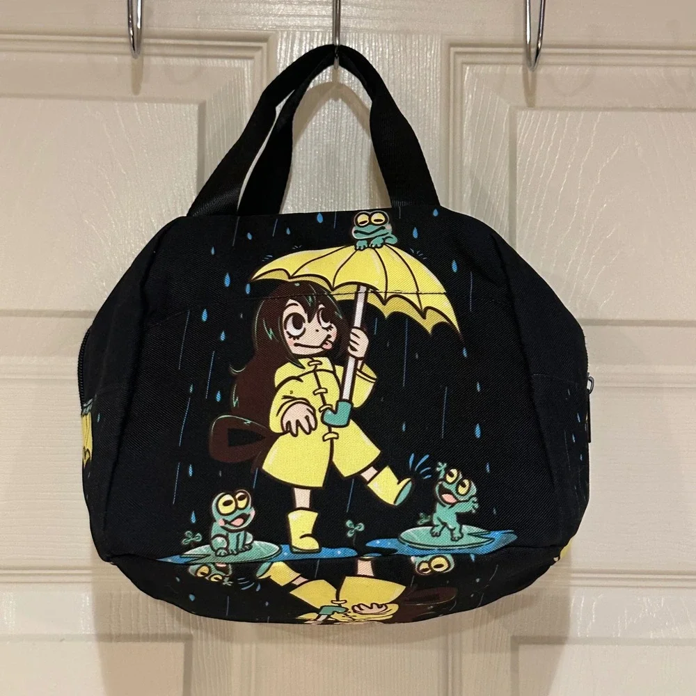 My Hero Academia Tsuyu Asui Froppy Insulated Lunch Bag Anime Tote Black